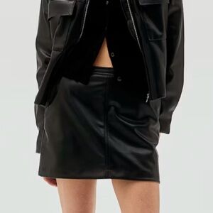 H&M Faux Leather Mini Skirt